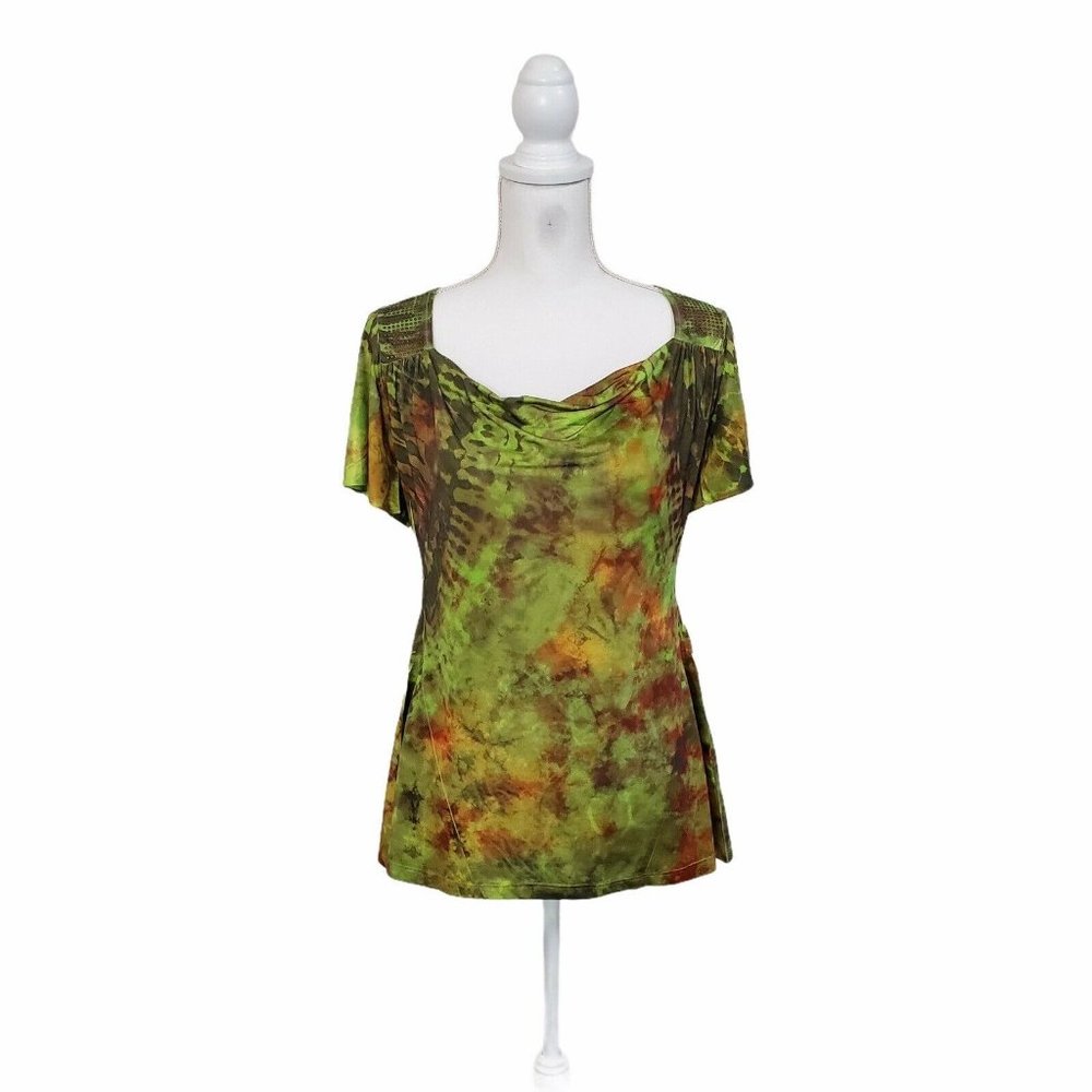 Live & Let Live Tie Dye Drape Neck Tunic Top - Picture 5 of 11